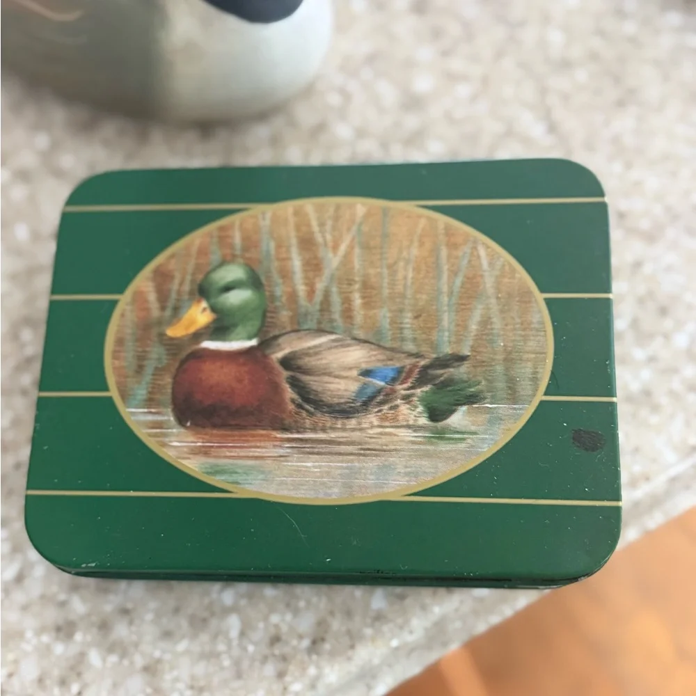 Mallard Duck Bundle! Basket, large duck, mini duck, notes canister